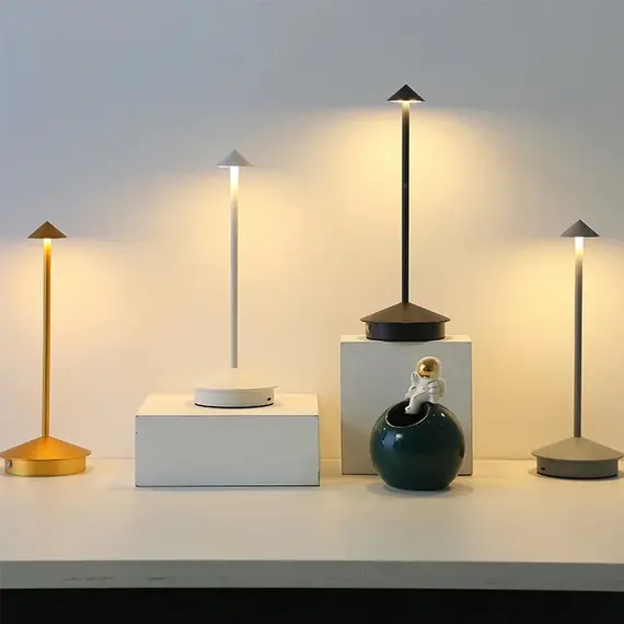 GGbingo Rechargeable Table LED Lamp Touch Sensor  Desk Lamp for Restaurant Bar Bedroom 3 Color Temperatures Stepless Dimming