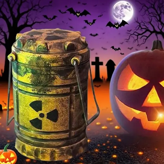 Decorative LED Mini Nuclear Reactor Lantern Apocalypse Style Couple Prank Night Light Halloween Gift Home Decor Novelty Lamp