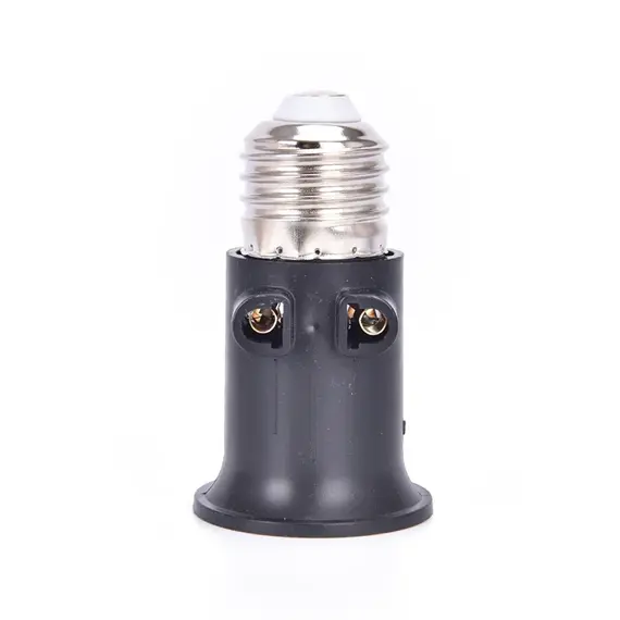 1 PCS AC100-240V 4A PBT Fireproof E27 Bulb Adapter Lamp Holder Base Socket with EU Plug White and Black  Bulb Holder