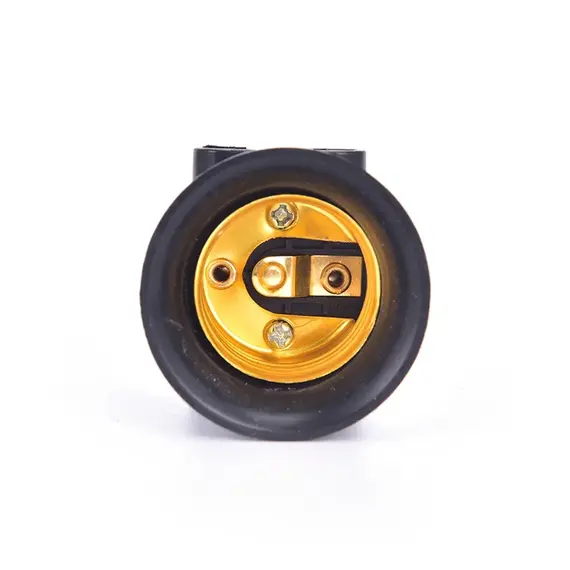 1 PCS AC100-240V 4A PBT Fireproof E27 Bulb Adapter Lamp Holder Base Socket with EU Plug White and Black  Bulb Holder