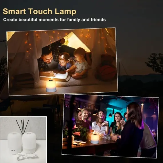 Bedside Led Night Lights Dimmable USB Powered Charging 3 Color Desktop Lamps Bedroom Bedside Decor Touch Reading Led Table Lamps