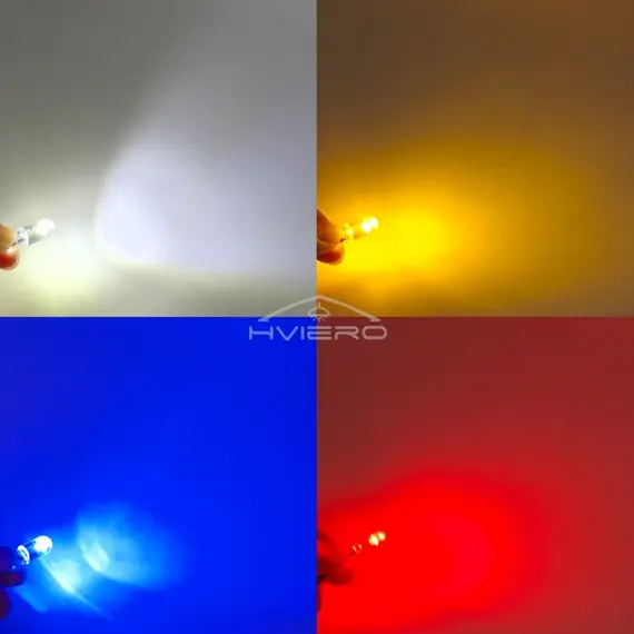 10Pcs Glass Wedge License Plate Lamp Cob LED Car Bulbs T10 W5W 194 Dome Light White Auto Interior Reading Running Parking Backup