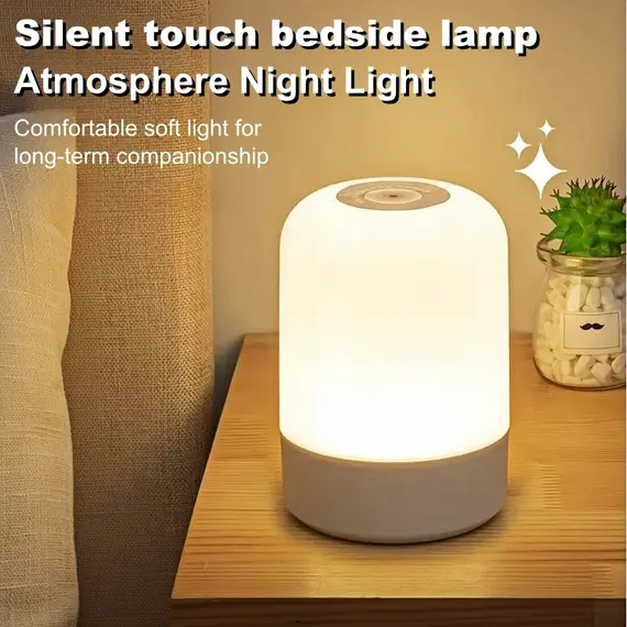 Bedside Led Night Lights Dimmable USB Powered Charging 3 Color Desktop Lamps Bedroom Bedside Decor Touch Reading Led Table Lamps