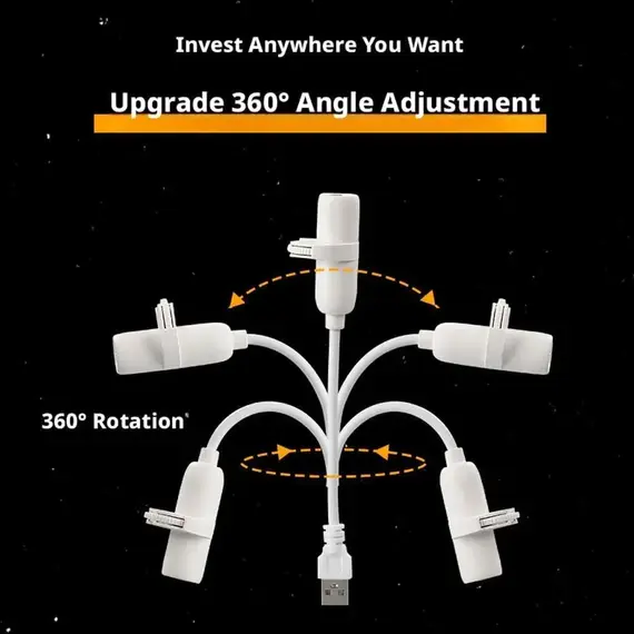 Mini USB Galaxy Star Projector Light 360° Adjustable Night Light Atmosphere Lights For Bedroom Romantic Night Birthday Party Use
