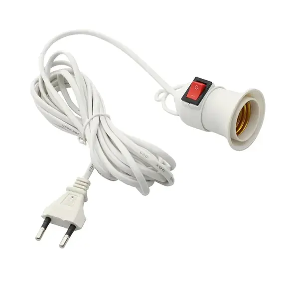 1/5PCS 2.3M E27 Hanging Indoor Plants Light Holder Garden Lampholder Cable EU /US with On/Off Switch Lamp Holder for Desk Light