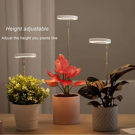 Plant Grow Light,LED Growing Light Full Spectrum for Indoor Plants,Height Adjustable, Automatic Timer,Idea for Small Plant Light