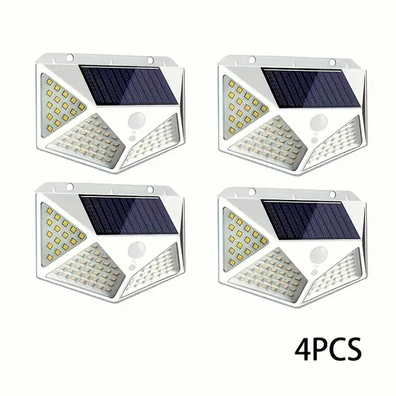 1PC Solar Light Outdoor 100 LED Wall Lamp PIR Motion Sensor Lamp Waterproof Stairs Lights for Courtyard Garden Street Decoration