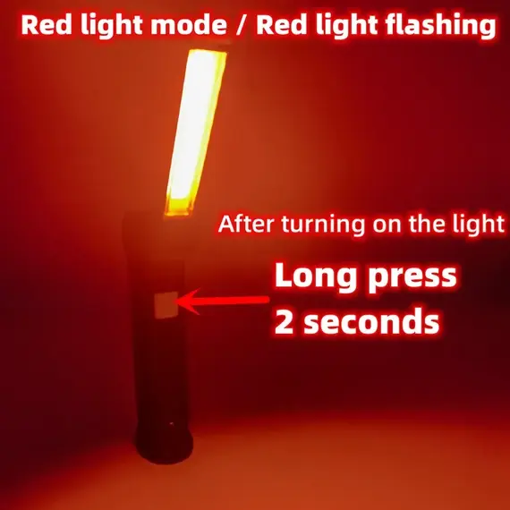 Portable COB LED Flashlight USB Rechargeable Work Light Magnetic Lanterna Hanging Lamp with Built-in Battery Camping Torch