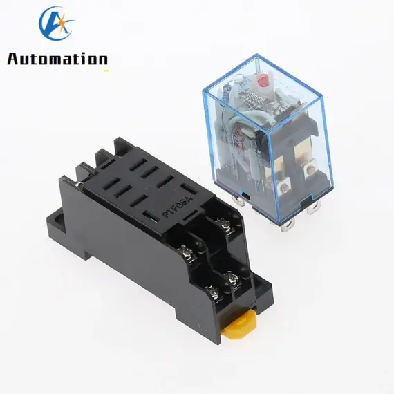 12V 24V 36V 110V 220V 380V DC/AC 10A 8PIN Coil Power Relay DPDT LY2NJ HH62P HHC68A-2Z With Socket Base