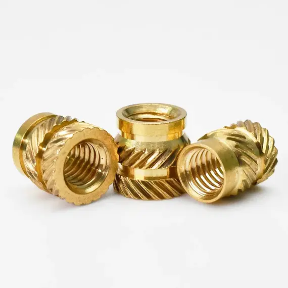 100-250pcs M3 Insert Brass Nut Hot Melt Knurled Thread Heat Embedment Copper Nuts Embed Pressed Fit for 3D Printer Plastic Case