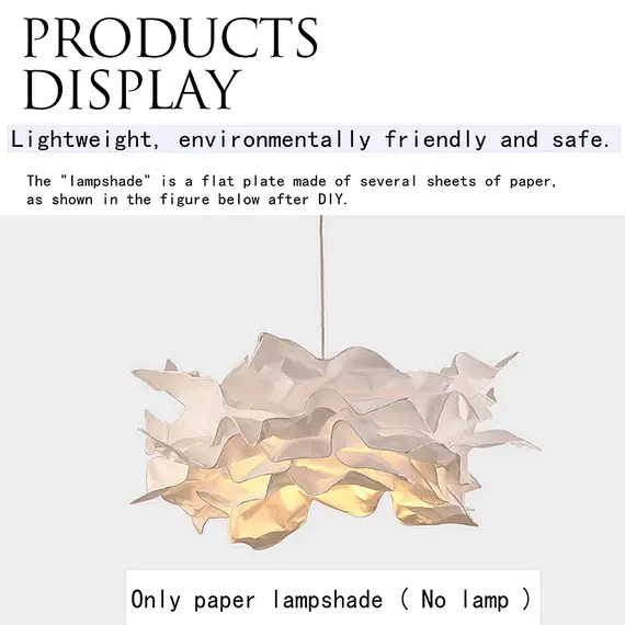 42x42/60x40/85x54cm Art DIY Cloud Lamp Shade Flower Light Ceiling Lampshade Decor Chandelier Pendant Living Room Bedroom Bar Use