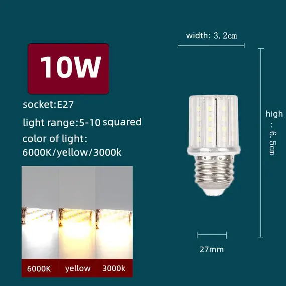 E27 LED Corn Bulb AC85-265V E14 LED Light 10W 20W 24W Living Room Bedroom Decorative Lighting 220V Bulb Home Light Supplies 110V