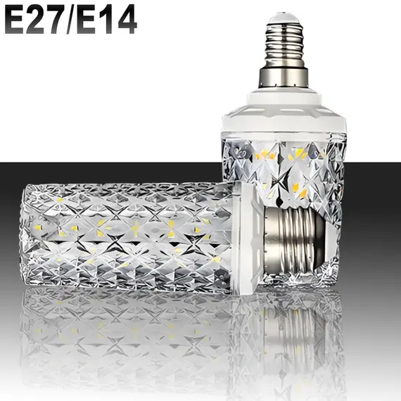 LED Corn Light Bulbs E27 E14 30W 40W AC 220V 240V 5730 SMD LED Crystal Lamp 360 Beam Angle Replace Halogen Chandelier Light