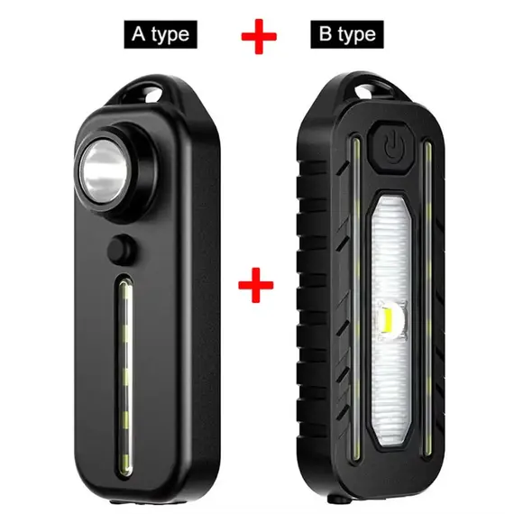 New Rechargeable Shoulder Worklight LED Red Blue Flashlight Vest with Clamp USB Charging Lantern Flashlight Running Outdoor