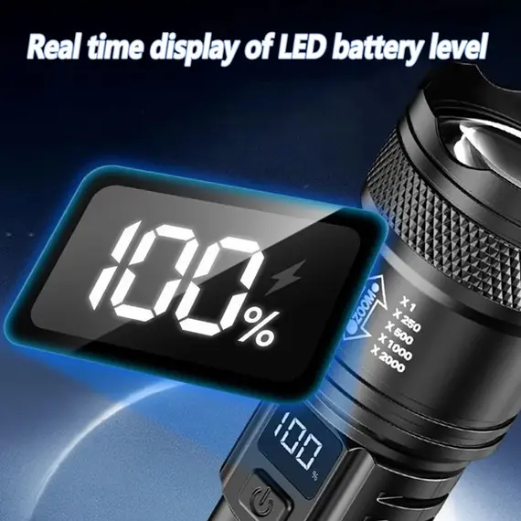 Portable Rechargeable LED Flashlight Super Bright Handheld Flashlight Emergency Camping Waterproof Lantern For Outdoor Hiking