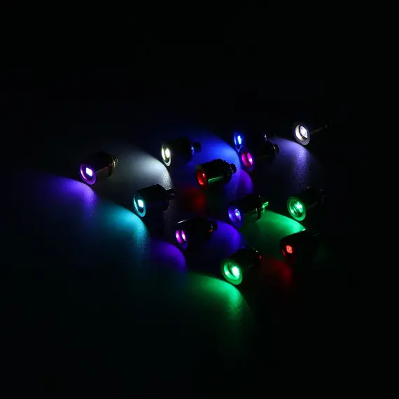 TG 2Pcs Mini Electronic Light Keyring Flashlight Lamp Keychain Mini LED Light Key Chain Luminated Keyring Pendant Colorful