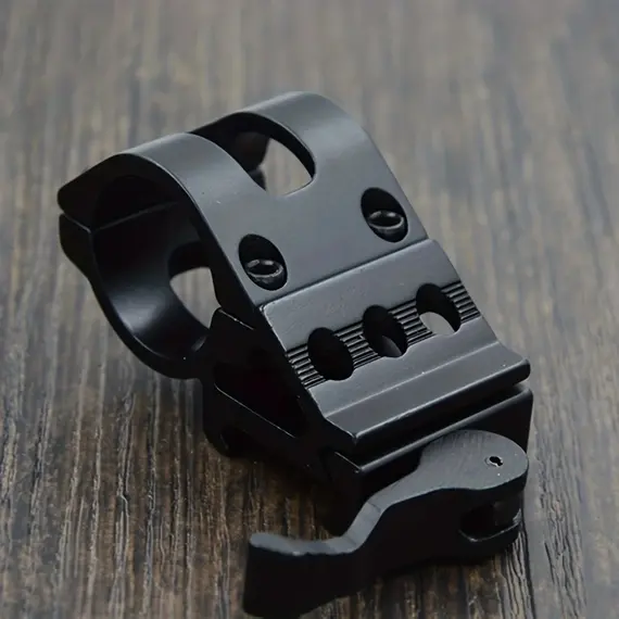 25/30mm Mounts Rapid Release 20mm Rail Install Holder Mounting Bracket Tube Clamp Universal Tactical Flashlight Hunting Light