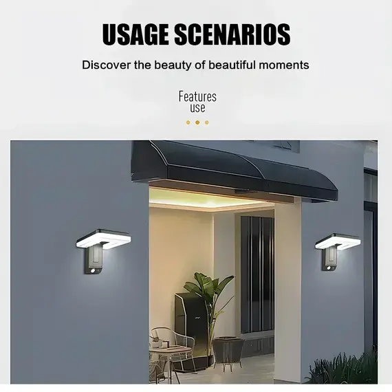 Foldable LED 120° Solar Light Outdoor Wall Lamp Waterproof Spotlights Lamp Motion Sensor Solar 3 Modes Street Light Garden Decor
