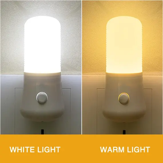 EU/US Plug Night Lights LED Night Light Push Button Switch Bedroom Bedside Lamp Baby Room Corridor Home Decor Wall Socket Lamp