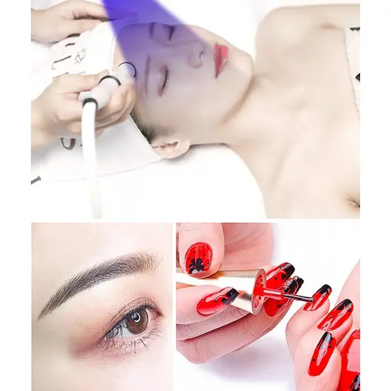 10W Desktop Adjustable Purple Light Eyelash Beauty Lamp, False Eyelash Extension UV Glue Curing Lamp, LED Phototherapy Lamp