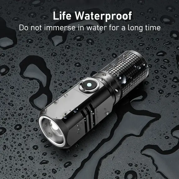 Super Bright Mini Powerful Led Flashlight XHP50 Built in Battery 3 Modes Usb Rechargeable EDC Flash Light Torch Lamp Flashlights