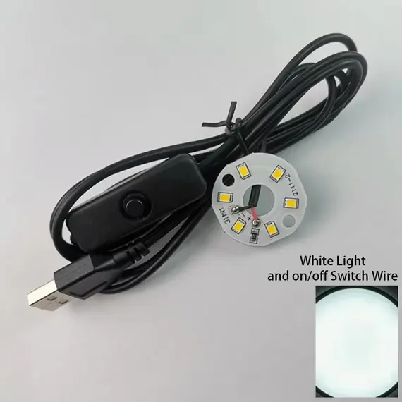 Warm White Color DC 5V 3W USB LED Lights 2835 Chip Single Dimmer Reading Night Desk Book Tablet Reading Lamp Switch Power Cable