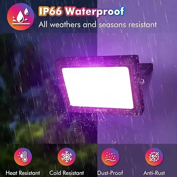 RGB LED Floodlight Outdoor Lighting 220V IP66 Waterproof Multicolor Spotlight Lamps Landscape Lighting 30W 50W 100W with Remote