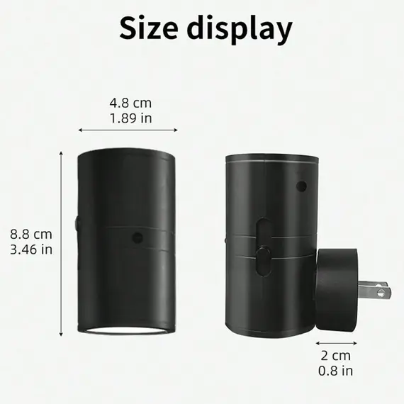 Cylindrical Night Lights Plug Into Wall Dimmable LED Nightlight with Light Sensor Adjustable Brightness for Hallway Bedroom