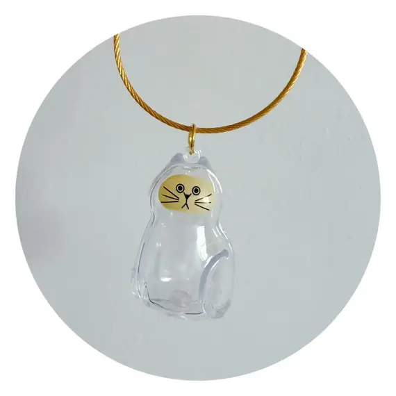 Transparent Dog Hair Storage Container Adorable Pet Keepsake Capsule Pendant With Key Ring for Pet Lovers DIY Memorial Keychain