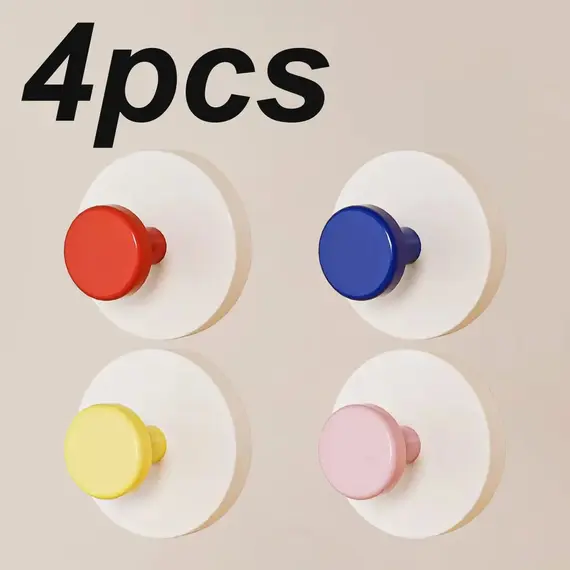 Colorful Strong Suction Cup Hook, No Punching Bathroom Kitchen Hook - Movable, Suitable for Keys, Towels, Bags, Dolls