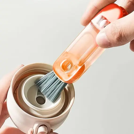 3 In 1 Multifunctional Cleaning Brush Tiny Bottle Cup Lid Detail Brush Straw Cleaner Tools Household Kitchen Cleaning Tools