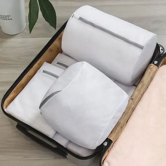 360° Versatile Shoe Washing Bag-Durable Mesh Laundry Bag for Sneakers Running Shoes Socks & Bras with Zipper Closure Laundry Bag