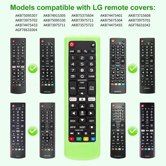 Luminous Silicone Remote Cover for LG AKB Series - Durable, Non-Slip Grip Protector Case - Stylish Accessory for TV, Recorder