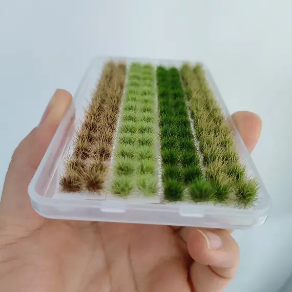 4colors/104tufts Model Grass Tufts for Miniature Scenery,Model Grass Tufts for Patios Static Grass Tufts Grass