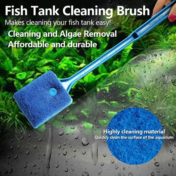 Fish Tank Glass Plant Cleaning Brush Floating Cleaning Window Algae Scraping Sponge Accessories Aquarium Fish Tank Cleaning Tool