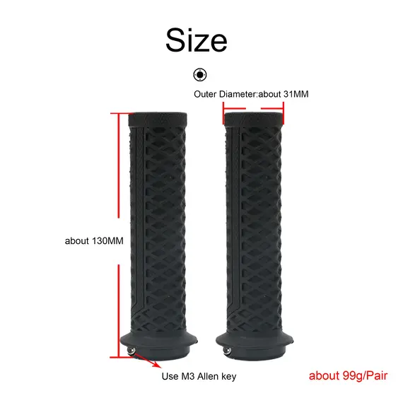 1Pair ODI Lock-on Silicone Mountain Bike Grips Shock-Absorbing Anti-Slip Comfortable Handlebar Covers for MTB/Cycling Parts
