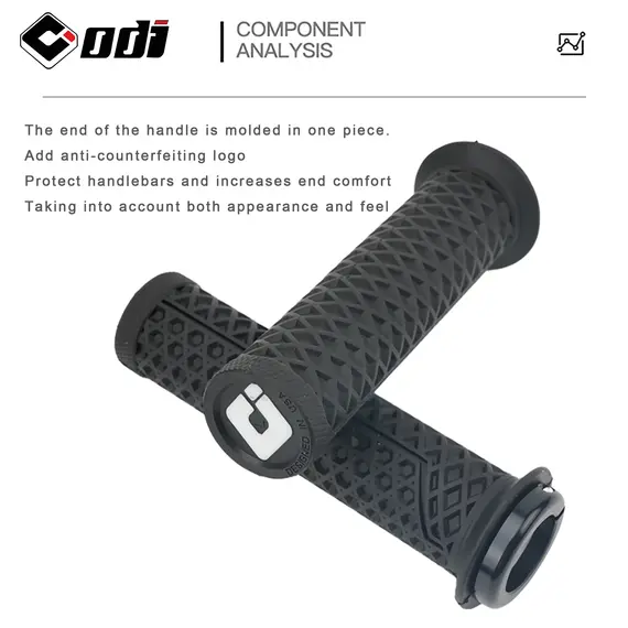 1Pair ODI Lock-on Silicone Mountain Bike Grips Shock-Absorbing Anti-Slip Comfortable Handlebar Covers for MTB/Cycling Parts