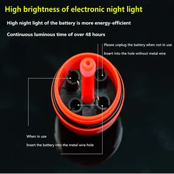 Electronic Floating Wave Rock Fishing with Night Light Float Electronic Night Light Float Fishing Accessories Fishing Gear