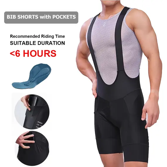 INBIKE Men's MTB Cycling Bib Shorts Bike Riding Pants Man Professional Bicycle Shorts for Men Road Bike Mountain Cycling Clothes