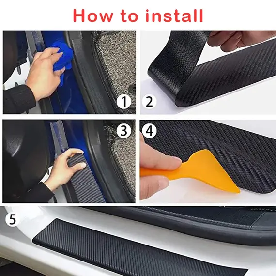 3D Carbon Fiber Bicycle Car Stickers MTB Road Bike Frame Protection Sticker Tapes Auto Door Sill Side Mirror Anti Scratch Tape