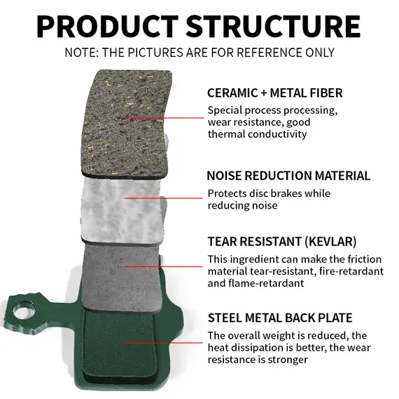 BUCKLOS Ceramic Hydarulic Disc Brake Pads For SRAM AVID ELIXIR 1/2/4/6/8/10Pair MTB Brake Pad Wear-resistant Disc Brake Pads