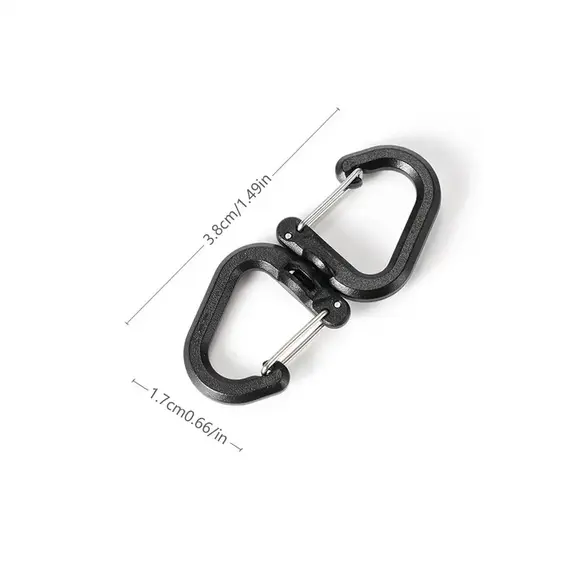 Double Clip Carabiner Outdoor Hook Clip Multi-Use Outdoor S Chain Hooks Portable Backpack Locking Hooks With 360 Degree Swivel
