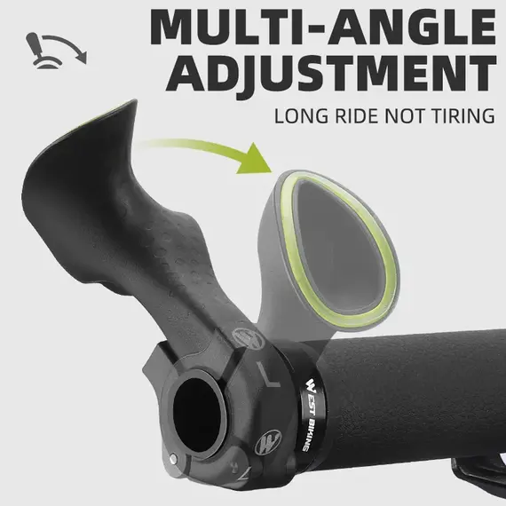 WEST BIKING 1 Pair Bicycle Bar Ends Lightweight Ergonomic Bike Extension Handlebar MTB Bicycle Handlebar Grips Bike Accessories