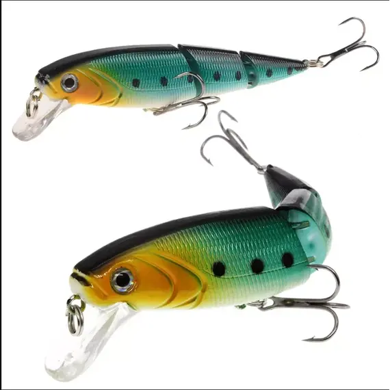 Multi Section Sea Bass Hard Fishing Lures 3D Eyes 1PCS Crankbaits Minnow Swimbait Fake Hard Bait Artificial Wobblers Carp Tackle
