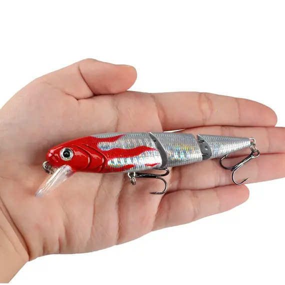 Multi Section Sea Bass Hard Fishing Lures 3D Eyes 1PCS Crankbaits Minnow Swimbait Fake Hard Bait Artificial Wobblers Carp Tackle