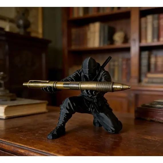 Ninja 3D Printed Desktop Organizer Pen Holder Multi-Functional Pen Stand Creative Gift Cultural and Creative Desktop Decoration