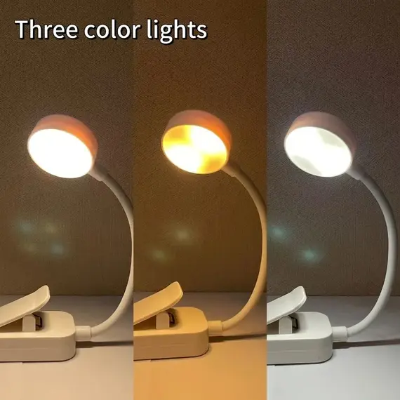 1pc USB Charging Adjustable Reading Light -3 Color Modes, Eye Protection LED, Portable Book Night Light, Office Study Supplies