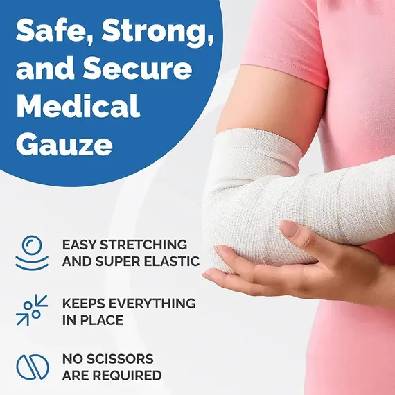 1/3/5 Rolls Disposable First Aid Wound Dressing Tear Resistant Bandage Roll Fixation Absorbent Cotton