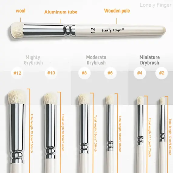 Dry Brush Miniature Painting Drybrush Set Hobby Detail Paint Brush Set for Acrylic/Oil/Watercolor Brushes for Beginners & Pros