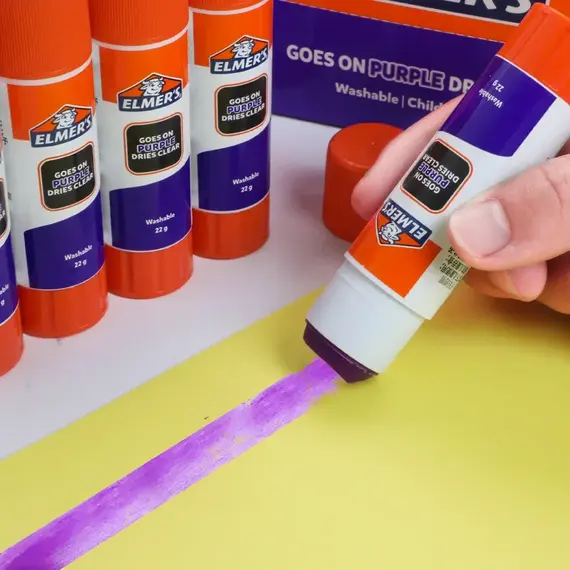 Elmer's Transparent Solid Glue Stick Color-changing Glue, Washable, Suitable for Handcraft DIY, Cosplay,Eyebrow Shaping